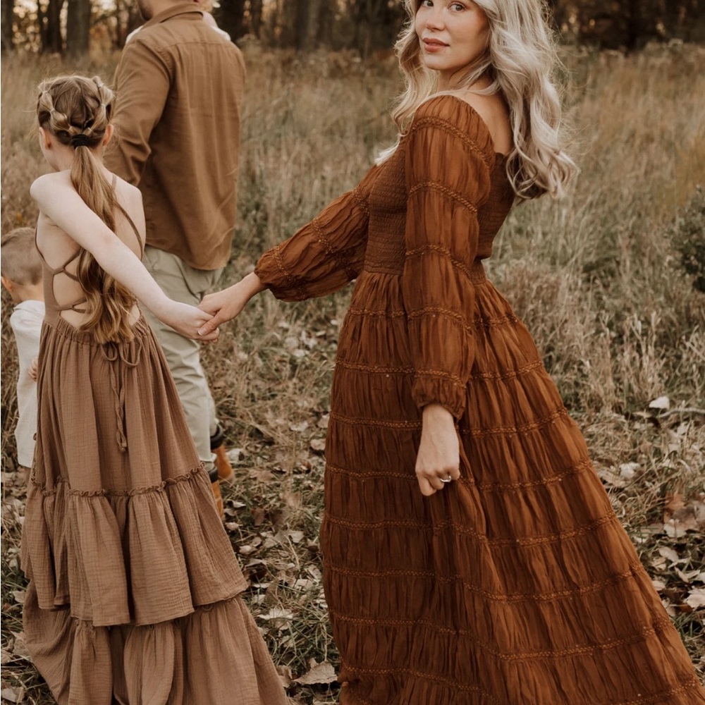 Elegant Brown Women's Dress